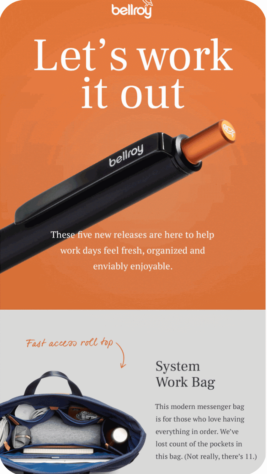 Email example of bellroy Email example of bellroy
