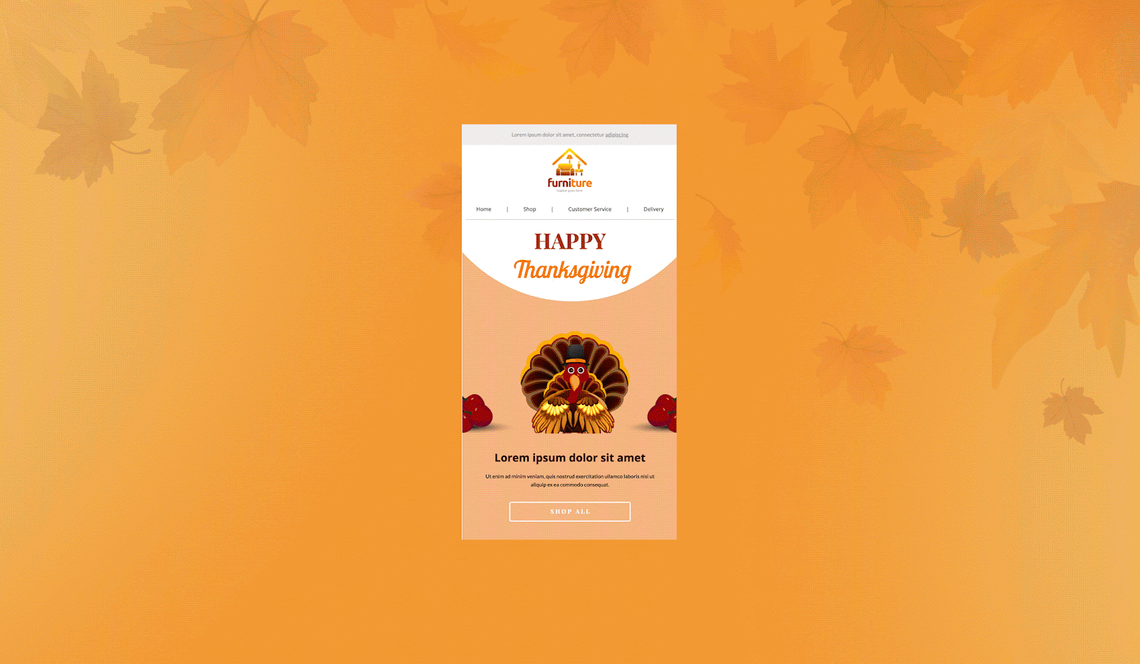 Thanksgiving email templates from Unlayer Thanksgiving email templates from Unlayer