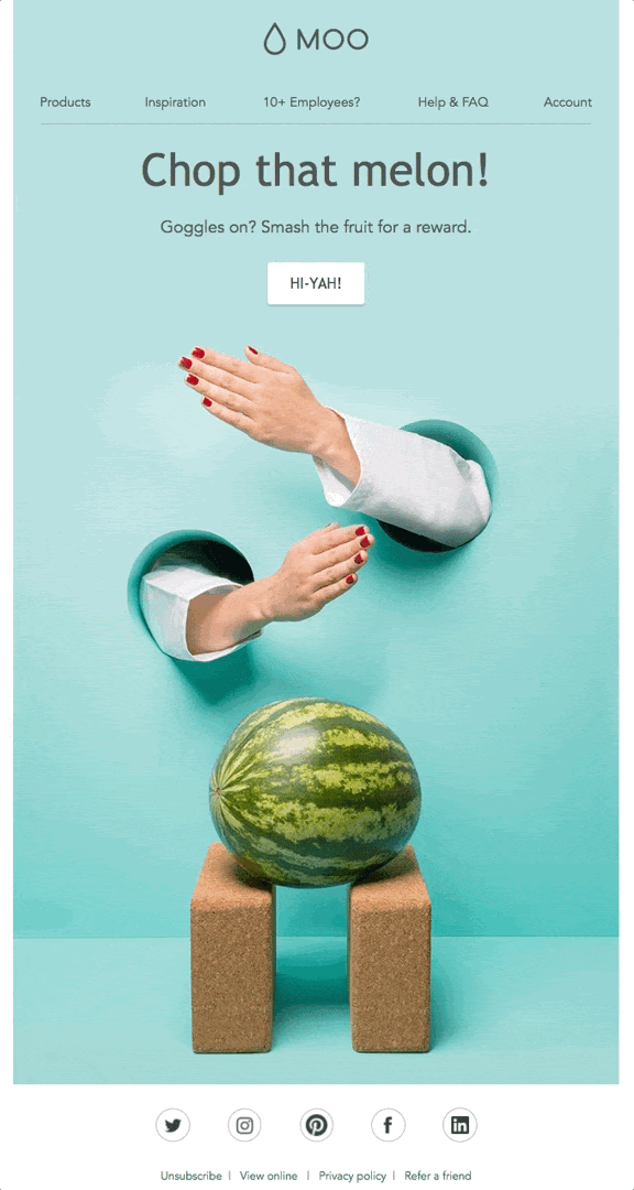 Email example with subtle animation Email example with subtle animation