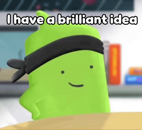 A GIF on having a brilliant idea