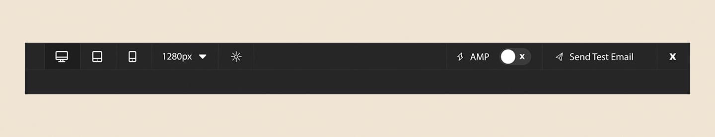AMP preview inside the Unlayer editor UI AMP preview inside the Unlayer editor UI