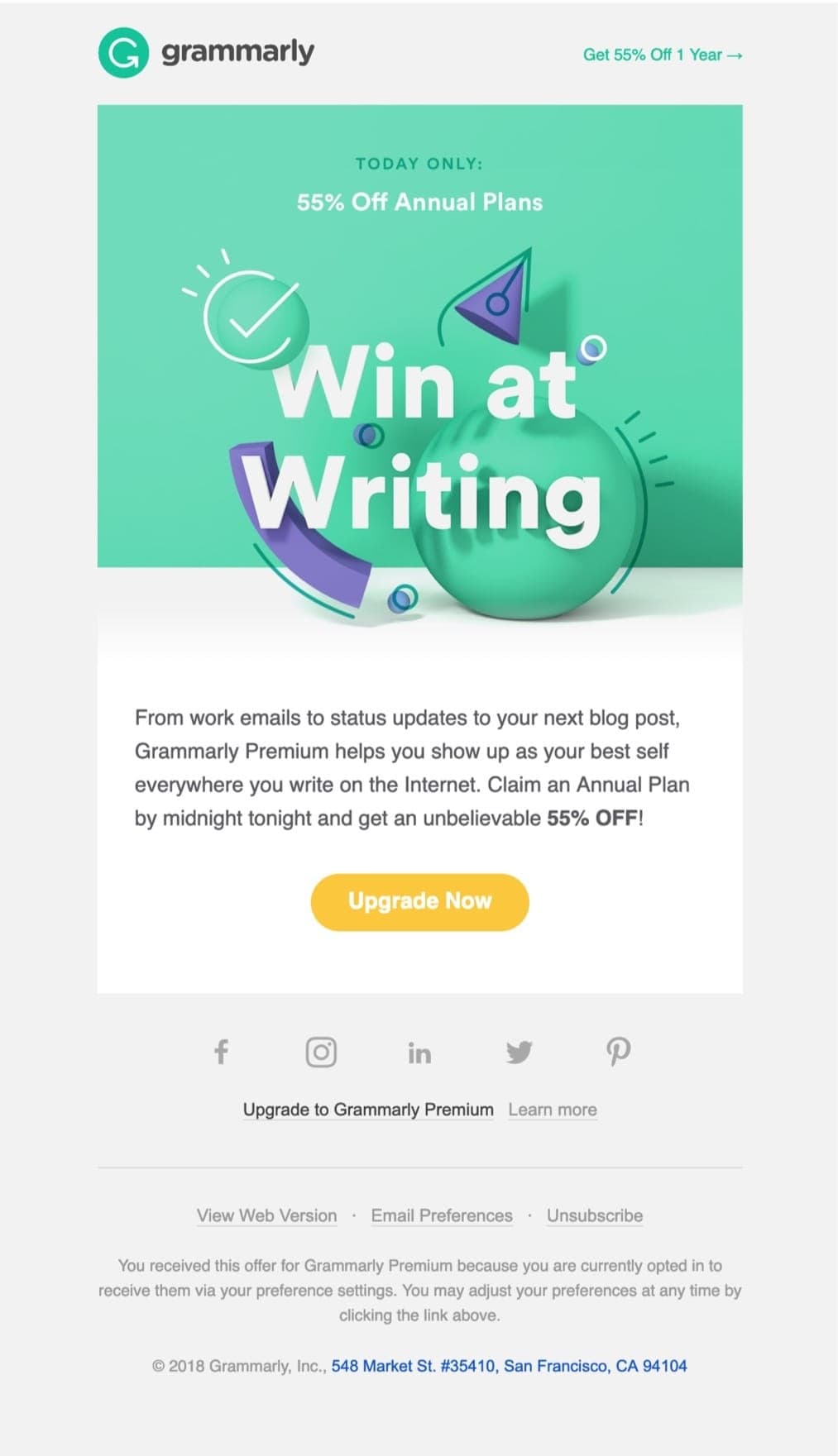 Example of best selected promotional email. Example of best selected promotional email.