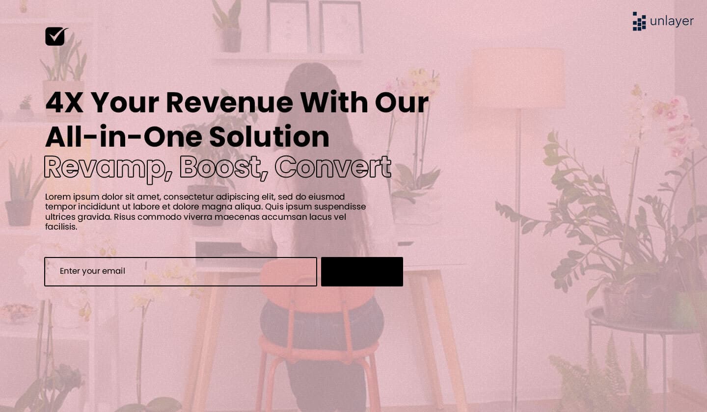 Example of a landing page with an unclear value proposition. Example of a landing page with an unclear value proposition.