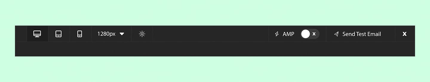 AMP preview inside the Unlayer editor UI. AMP preview inside the Unlayer editor UI.