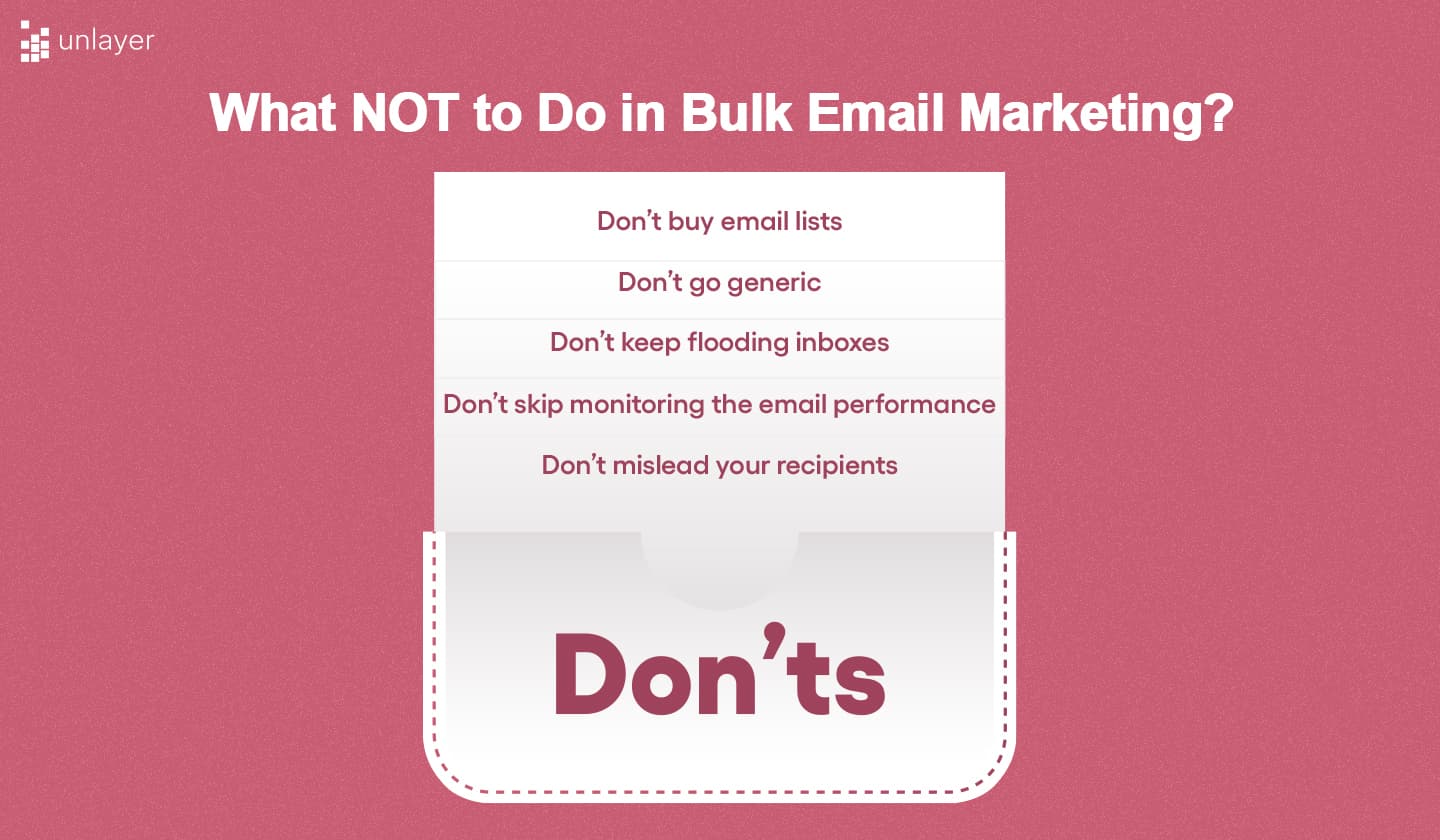 Don’ts of bulk email marketing