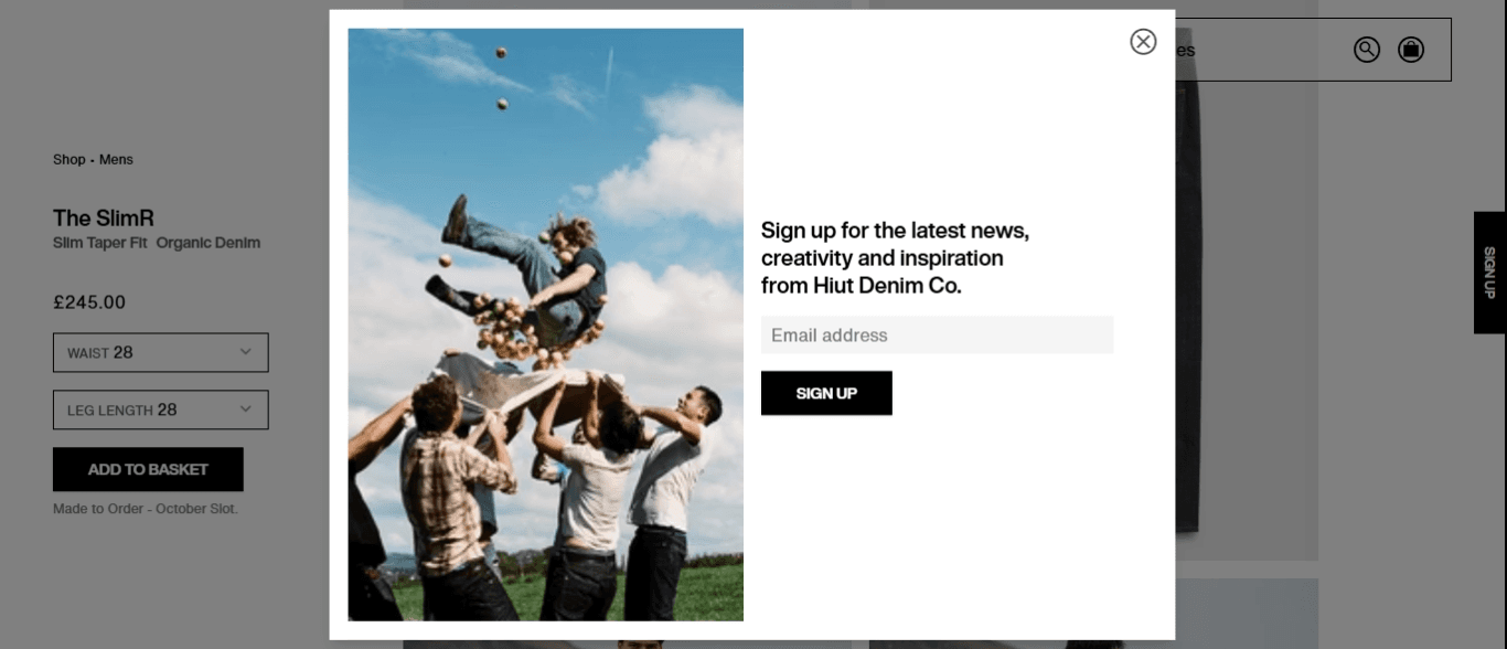 Hiut Denim Co. homepage