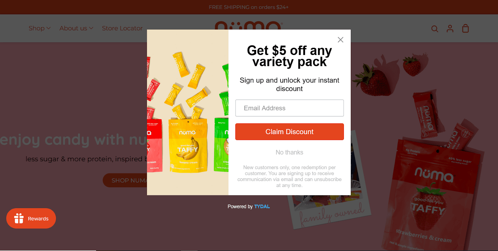 Numa Foods website