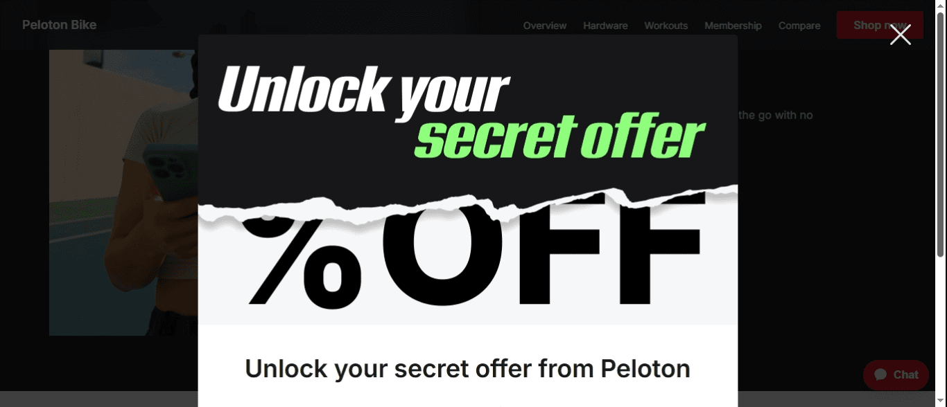 Peloton website