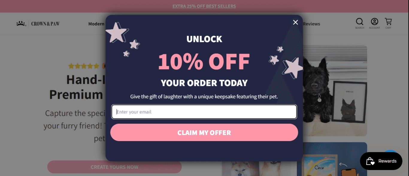 Crown & Paw homepage Crown & Paw homepage