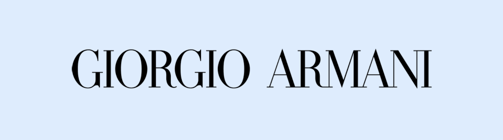 Giorgio Armani Logo family in Serif font Giorgio Armani Logo family in Serif font