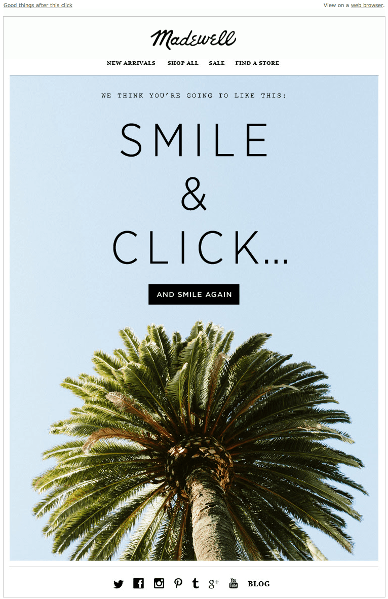 Email example with pastel colors Email example with pastel colors