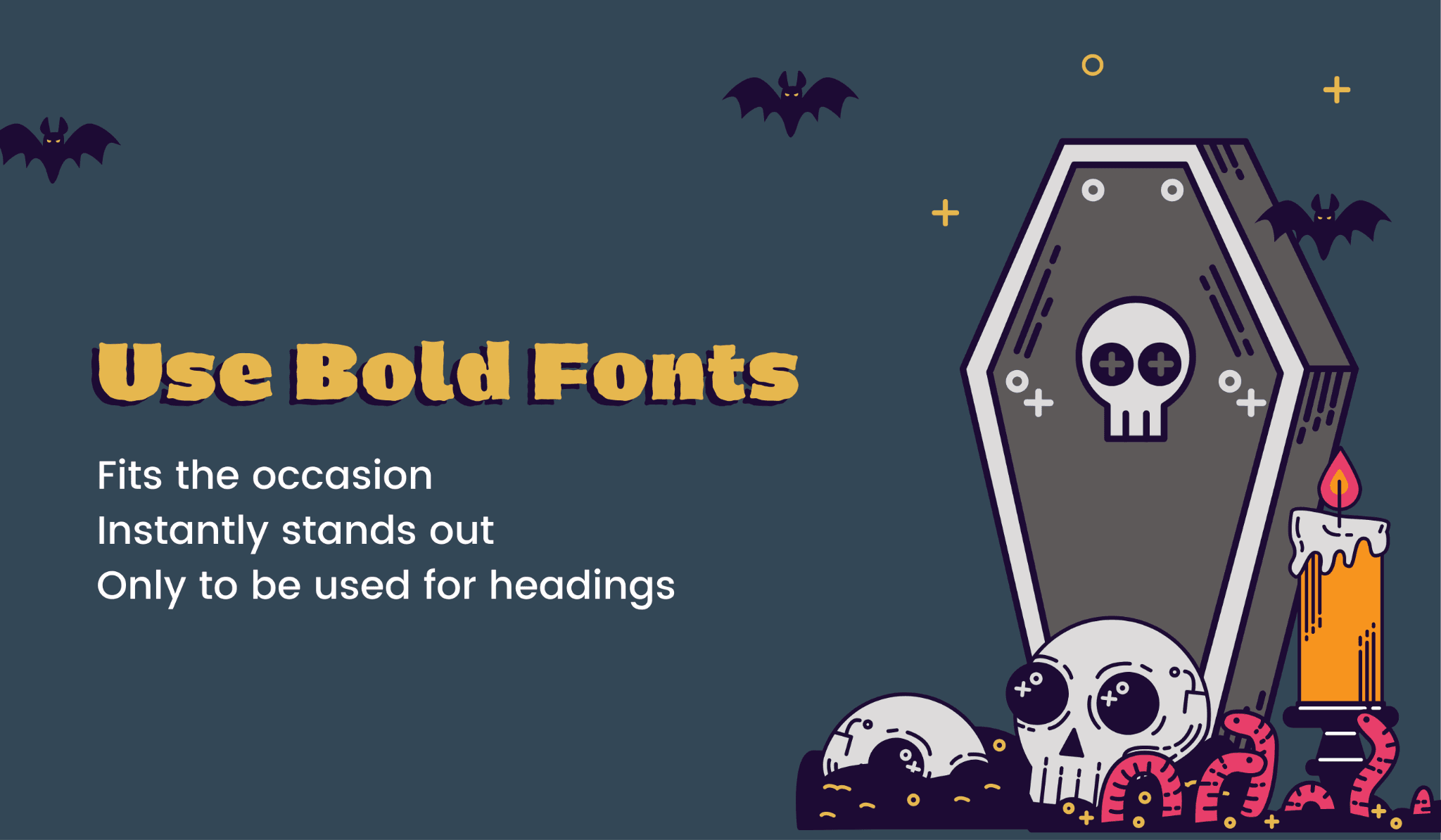Reasons to use bold fonts in Halloween emails Reasons to use bold fonts in Halloween emails