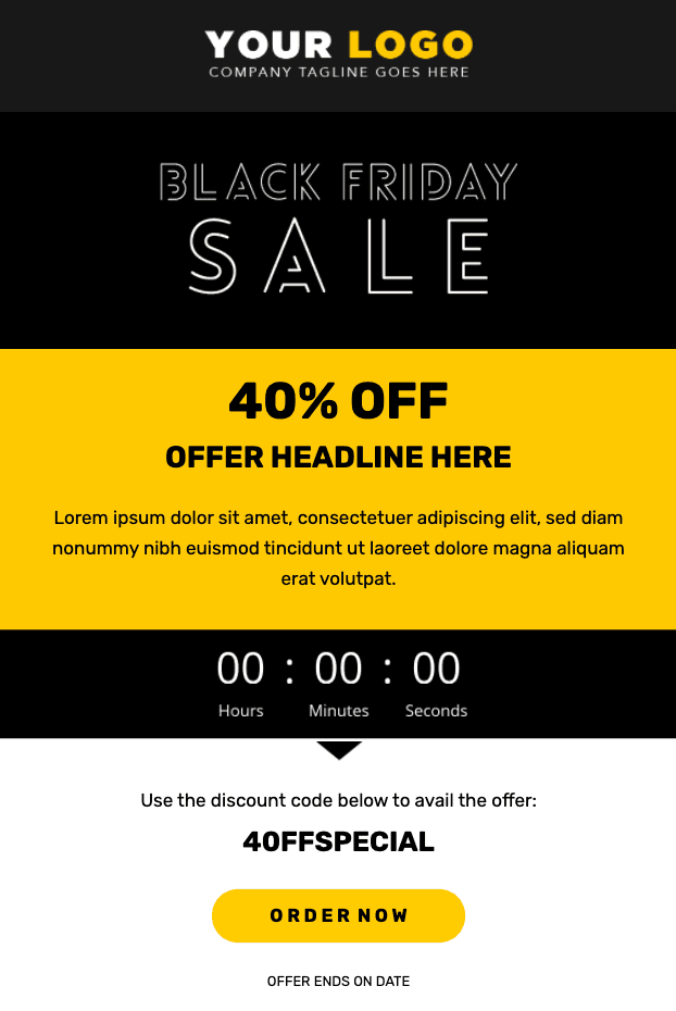 Black Friday email template Black Friday email template