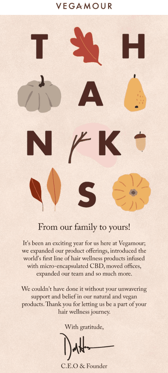 Example of best Thanksgiving emails Example of best Thanksgiving emails