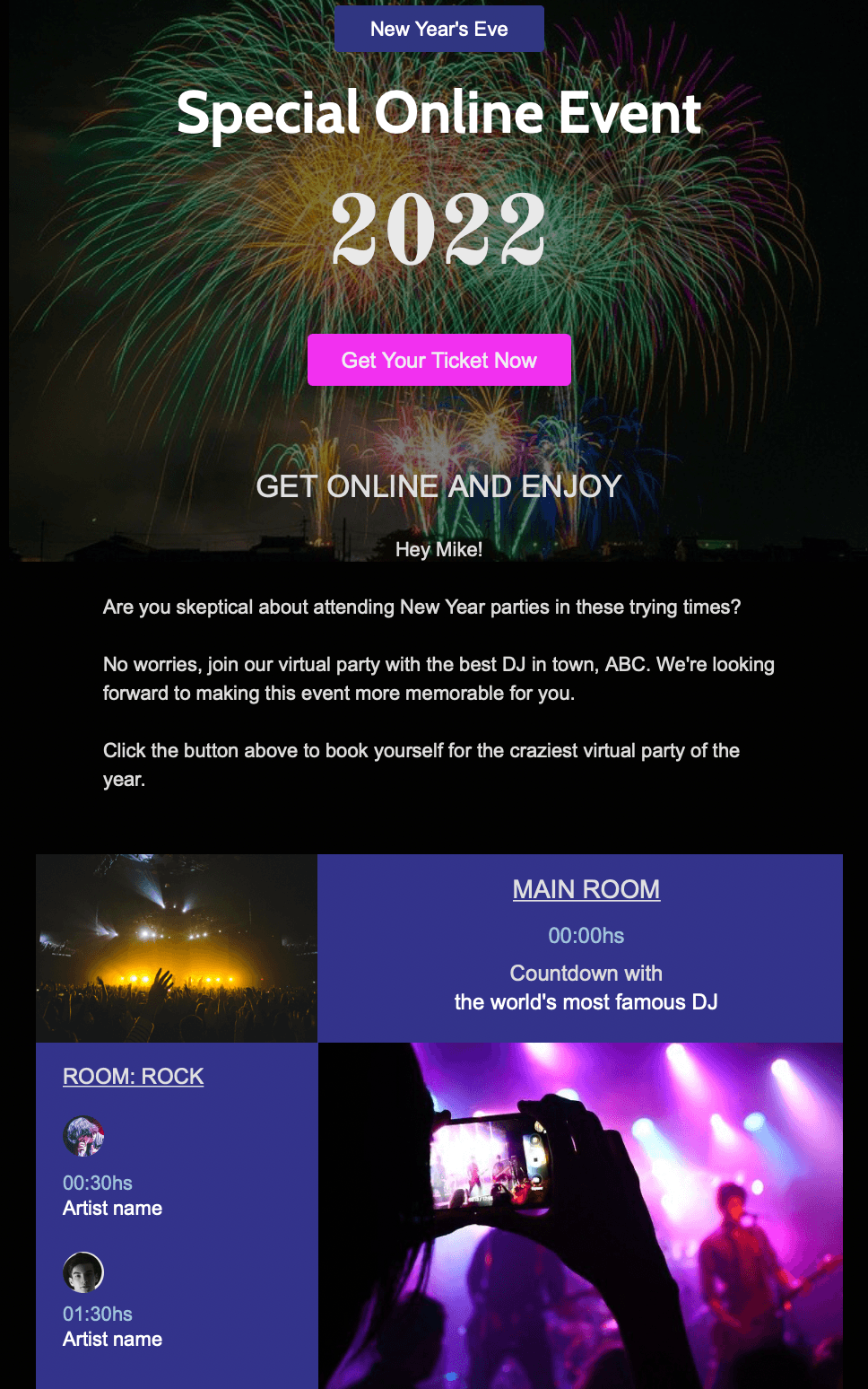 New Year email template New Year email template