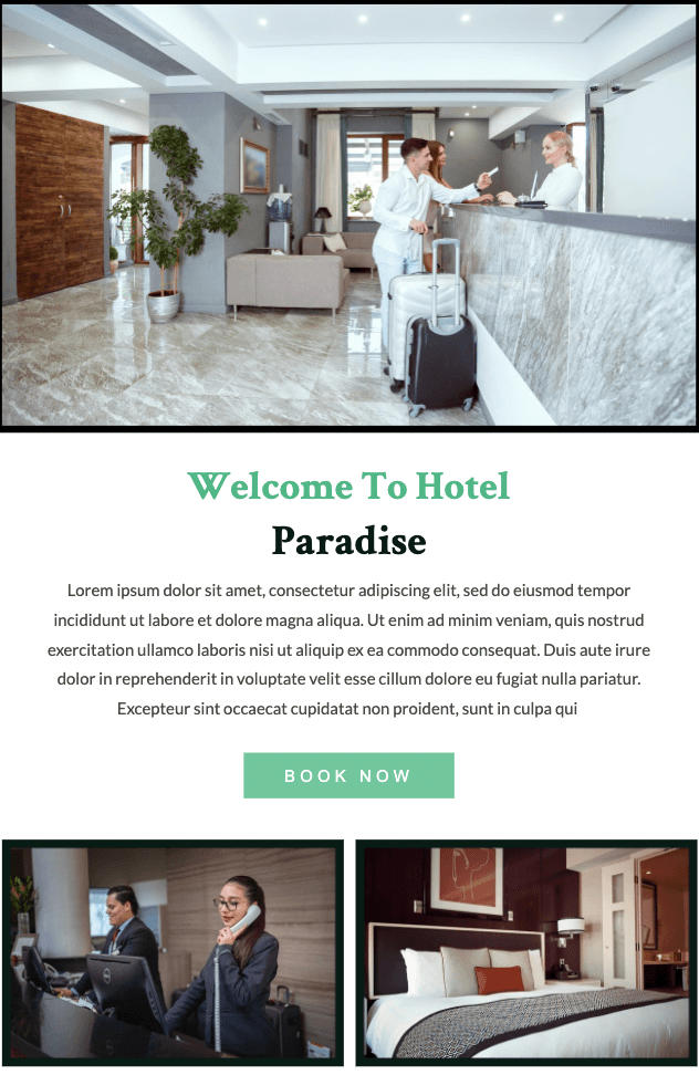 Example of welcome email template for travel email marketing Example of welcome email template for travel email marketing