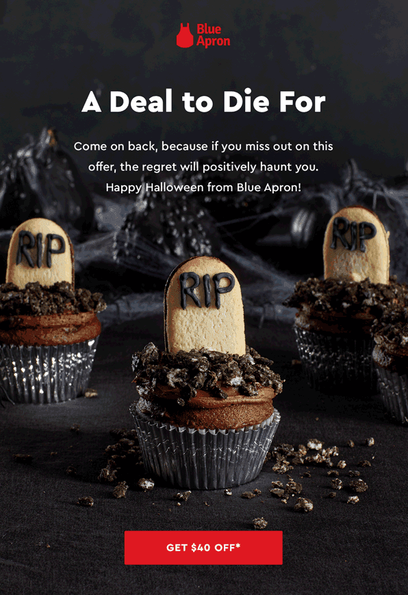 Marketing email from Blue Apron Marketing email from Blue Apron