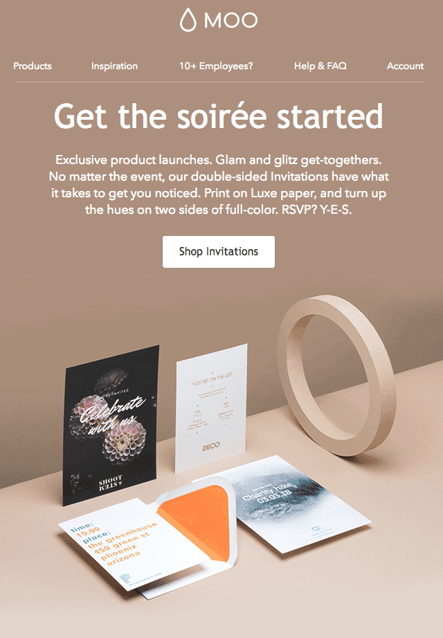 Email with a monochromatic background color scheme Email with a monochromatic background color scheme