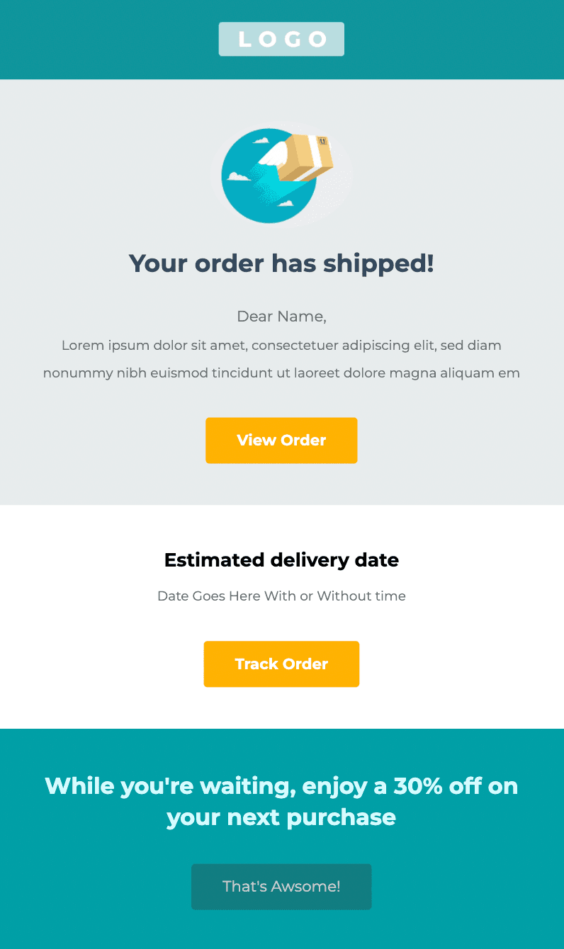 Free confirmation email template from Unlayer Free confirmation email template from Unlayer