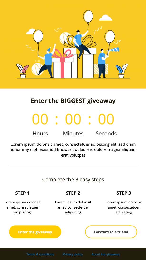 Free marketing email template from Unlayer Free marketing email template from Unlayer