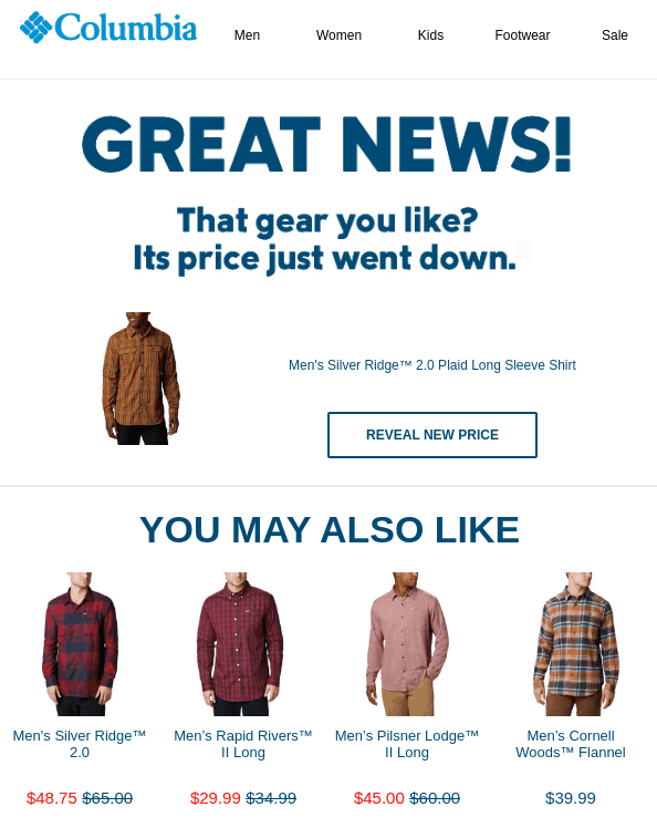 Best abandoned cart email example from Columbia Sportswear Best abandoned cart email example from Columbia Sportswear