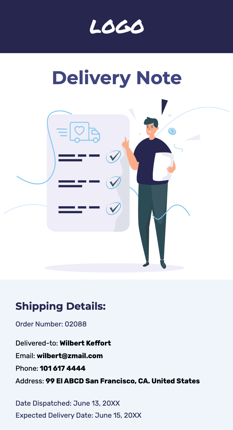 Free transactional email template from Unlayer talking about shipping details Free transactional email template from Unlayer talking about shipping details
