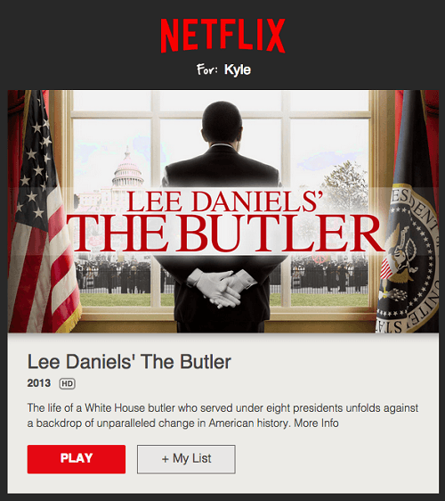 Example of a well-personalized email from Netflix Example of a well-personalized email from Netflix