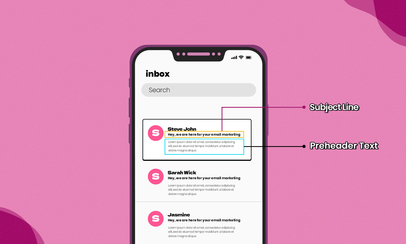 Difference between subject line and preheader text. Difference between subject line and preheader text.