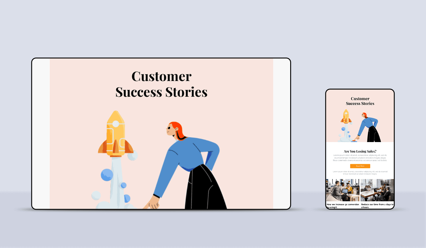 Customer success responsive email template by Unlayer Customer success responsive email template by Unlayer