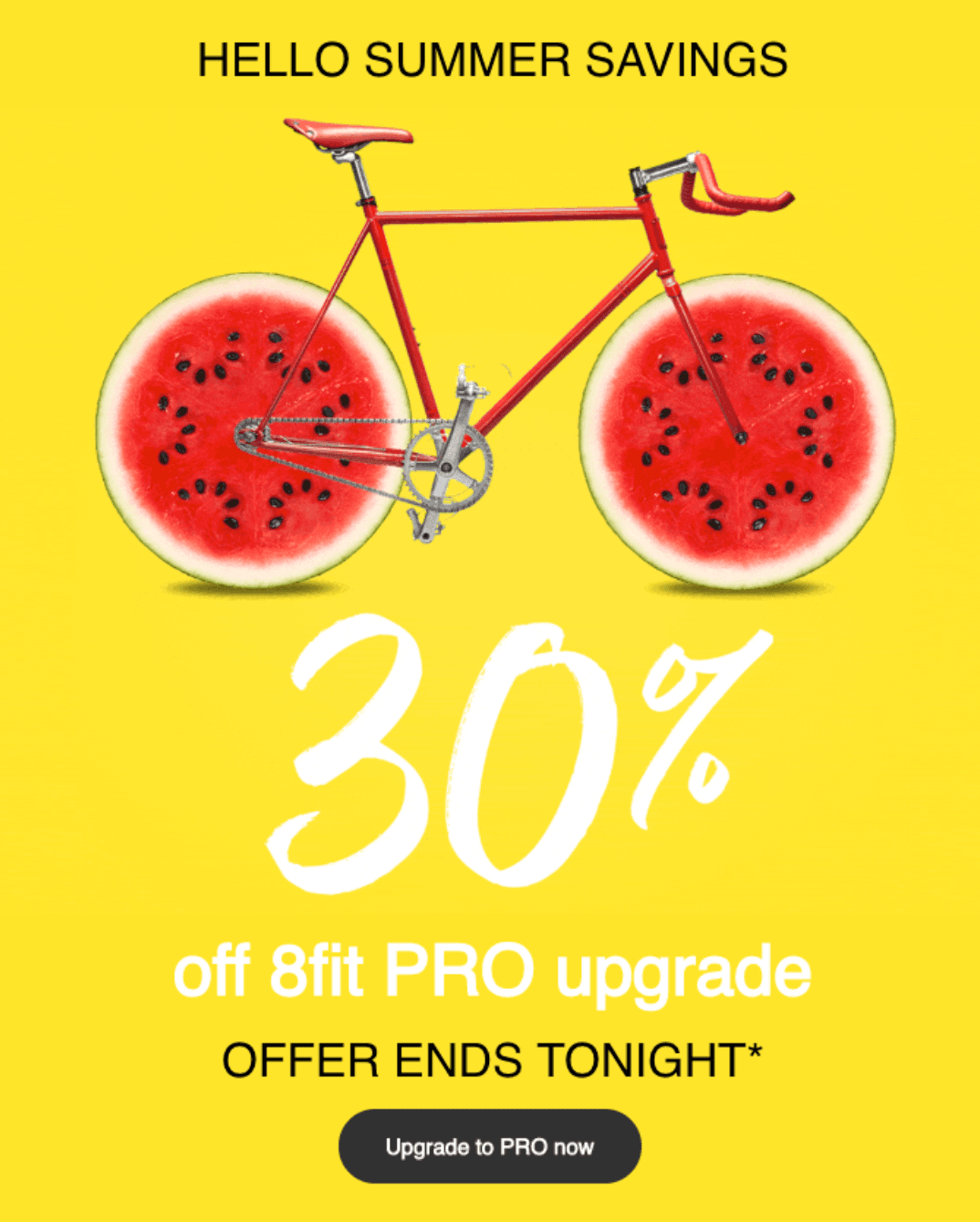 Example of a seasonal email by 8fit Example of a seasonal email by 8fit