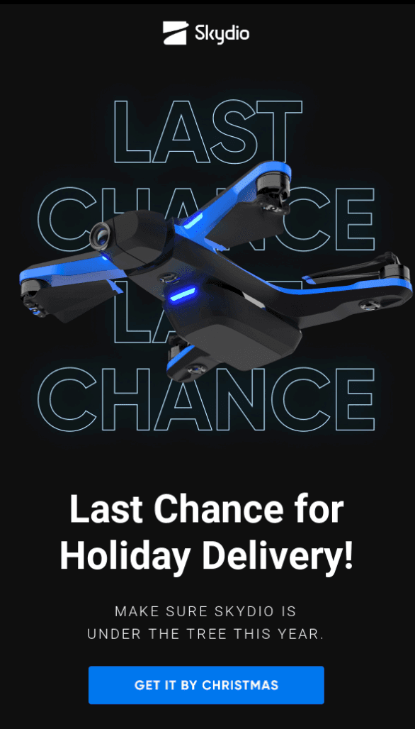 Last chance email example by Skydio Last chance email example by Skydio