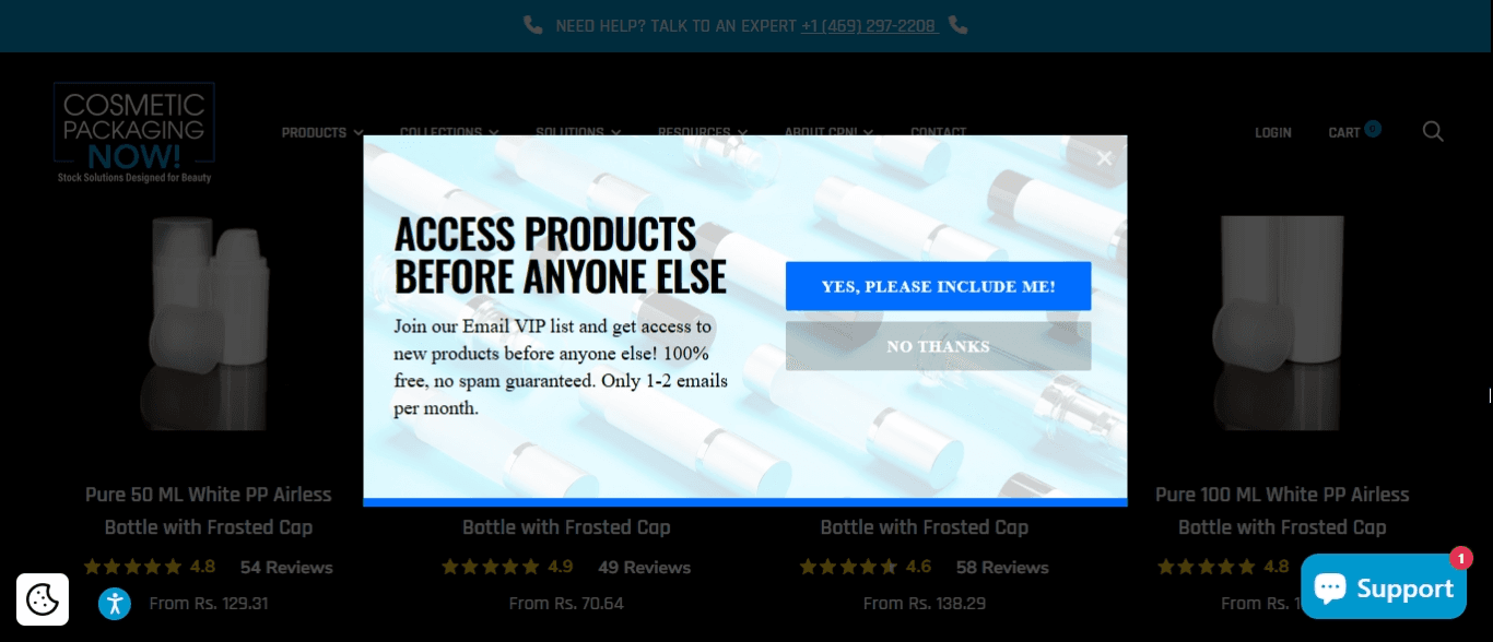 Cosmetic Packaging Now homepage