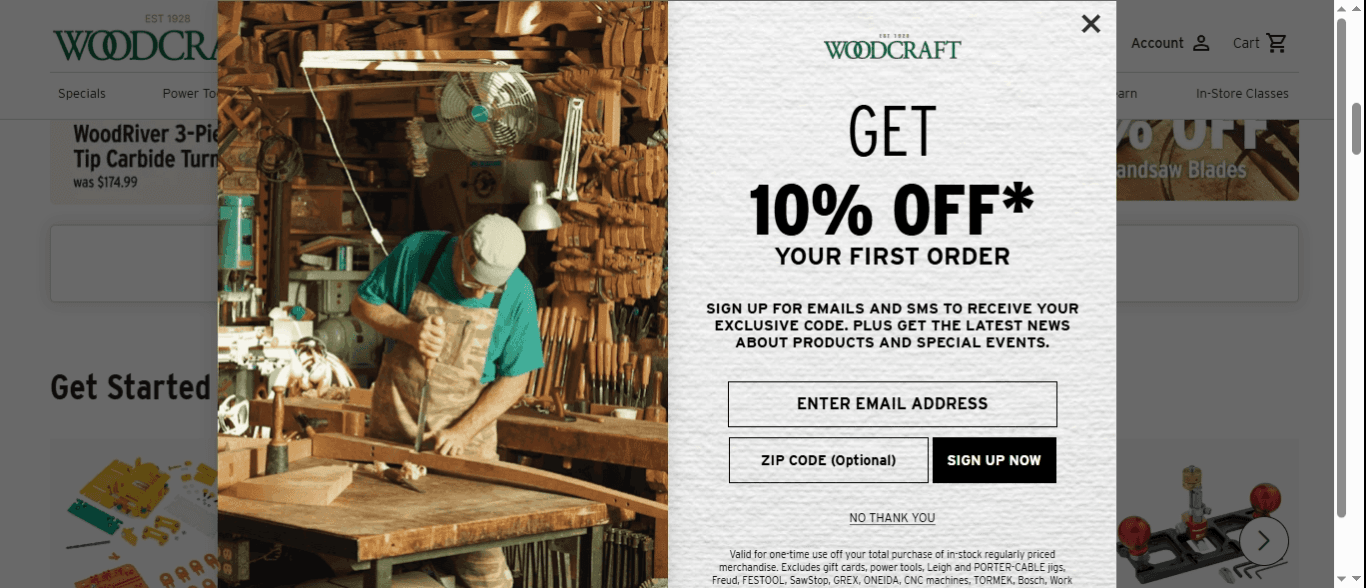 Woodcraft homepage