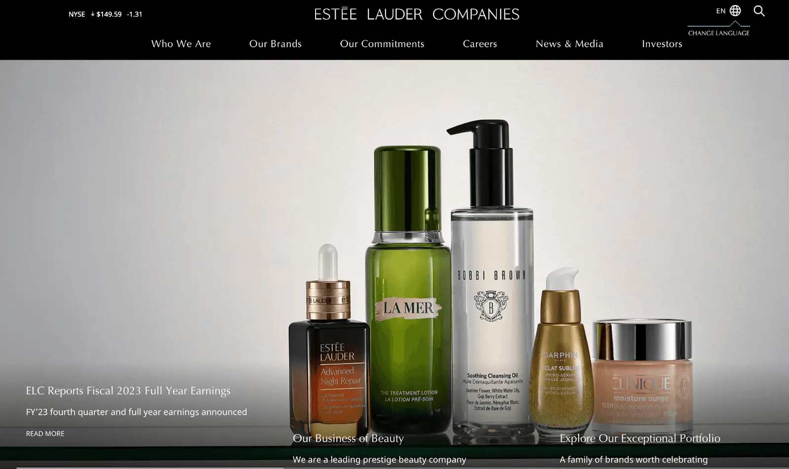 Landing page design example from Estee Lauder Landing page design example from Estee Lauder