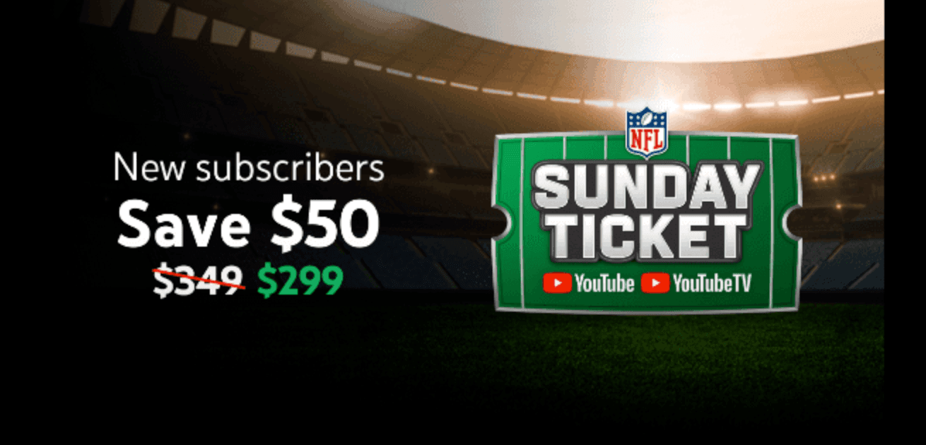 Email banner by NFL Sunday Ticket