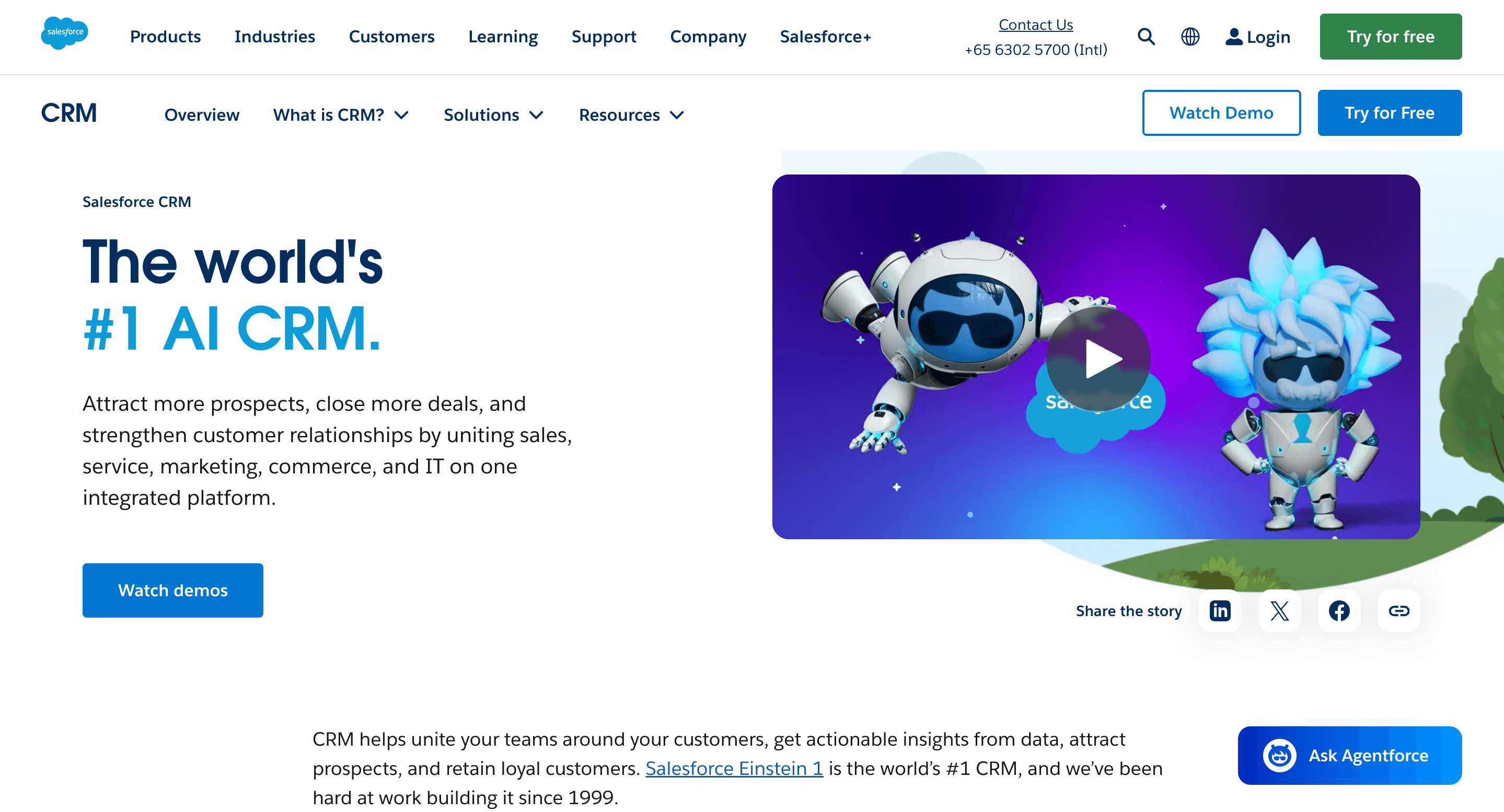 Salesforce homepage. Salesforce homepage.