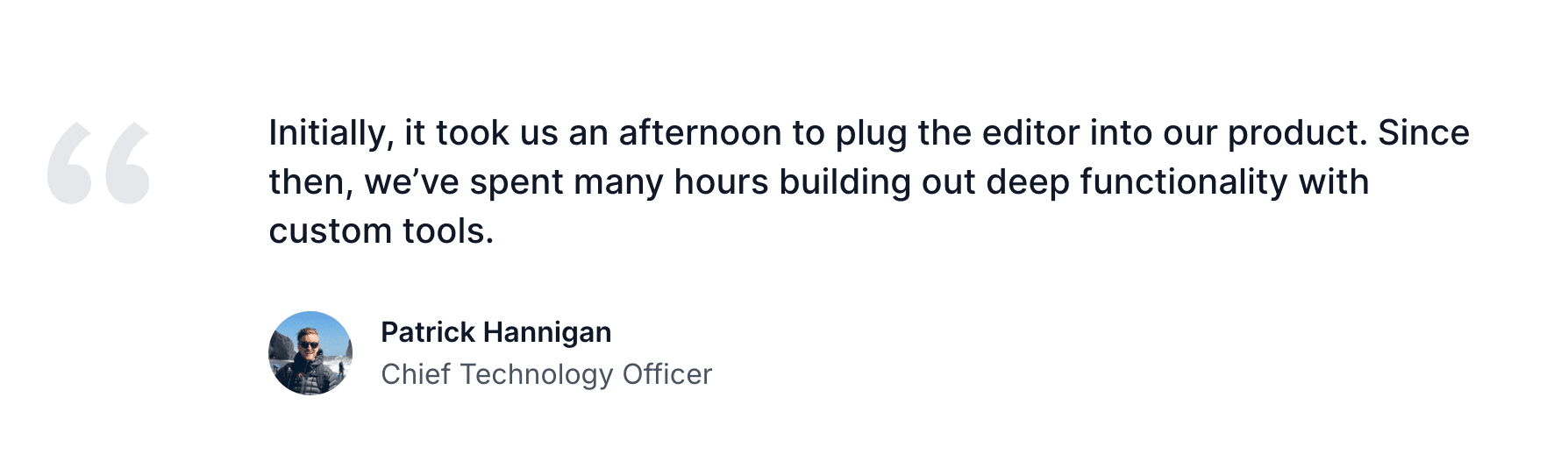 Hive CTO’s testimonial.