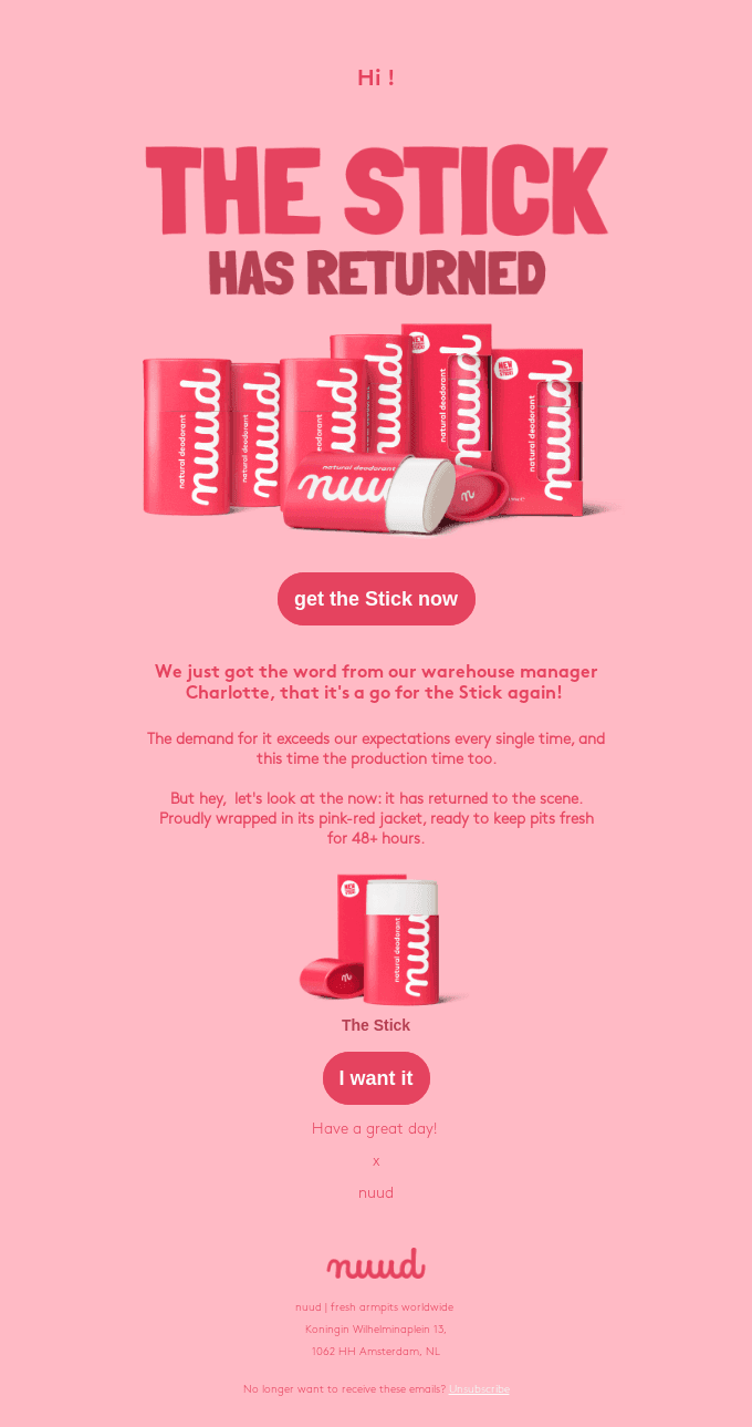 Stick marketing campaign