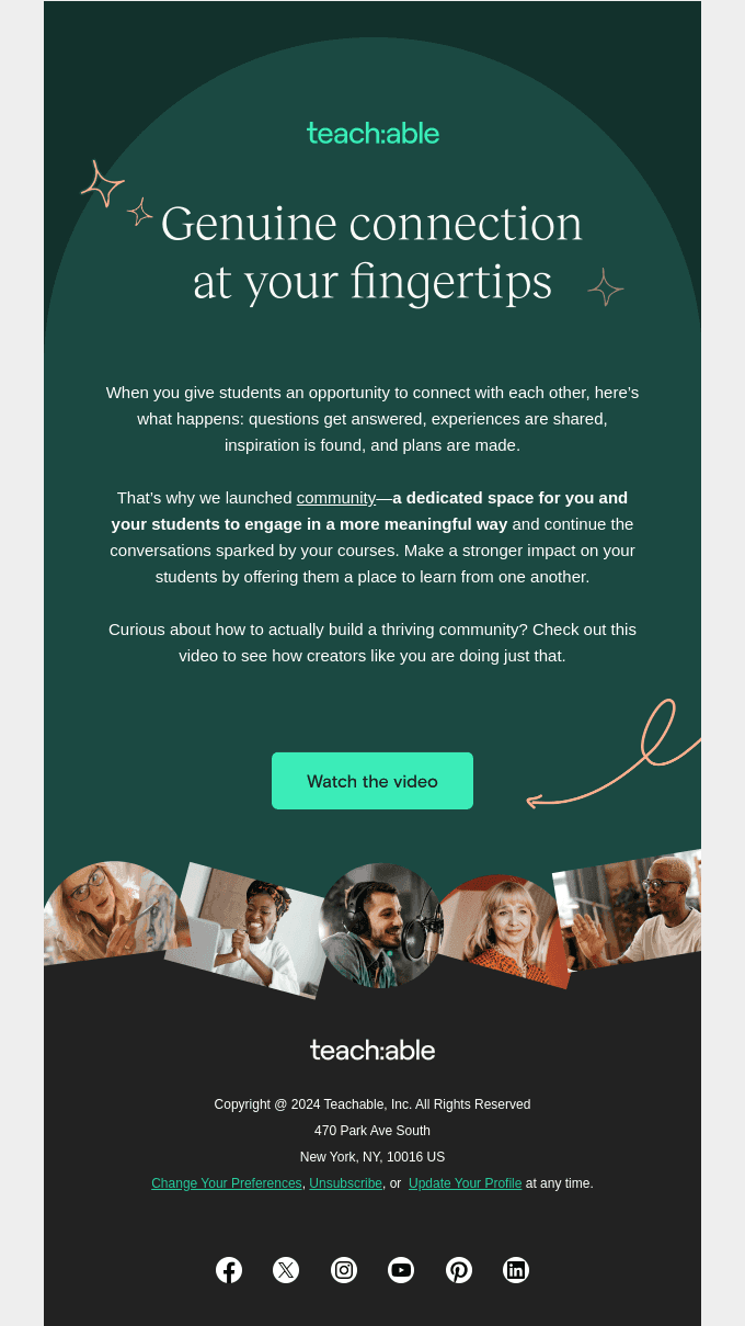 Teachable course template